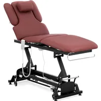 Physa Nantes Burgundy_PH Massageliege 3 Motoren 200 kg schwarz/bordeaux Massagebank Therapieliege Behandlungsliege
