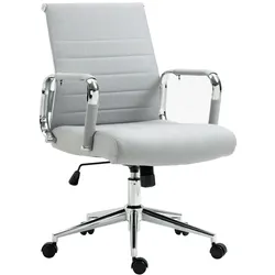 SVITA OFFICE COMFORT Bürostuhl Schreibtischstuhl Drehstuhl Chefsessel Stoffbezug Hellgrau