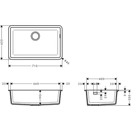 Hansgrohe S510-U660 Betongrau
