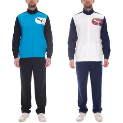 PUMA Herren Trainings-Anzug trendiger Sport-Anzug Fitness-Anzug 831779 in Weiß/Navy oder Blau/Schwarz - M