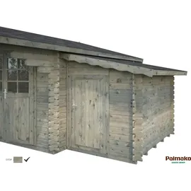 Palmako Anbauschuppen für Holz-Gartenhäuser 153 cm x 215 cm Grau