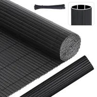 sunula Sichtschutzmatte 80 x 500 cm Anthrazit PVC