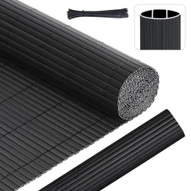 sunula Sichtschutzmatte 80 x 500 cm Anthrazit PVC