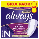 Always Expert Daily Extra Protection Normal Slipeinlagen 64 Stück, Geruchsneutralisierend, Auch Bei Ersten Anzeichen Von Blasenschwäche