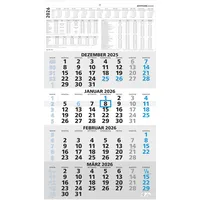 Neumann 4-Monatskalender blau 2026 – 33x45 × mit Datumsschieber,