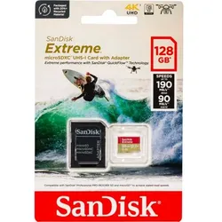 SanDisk microSDXC          128GB Extreme A2 C10 V30 UHS-I U3
