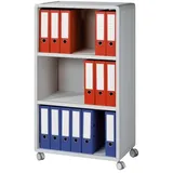 Paperflow Rollwagen 381K2.02 3 Fächer Polystyrol grau