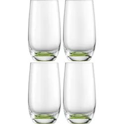 Becher EISCH GERMANY "JESSICA", grün, H:13,2cm Ø:7,3cm, Kristallglas, Trinkgefäße, Handarbeit, farbig veredelt, Made in Germany