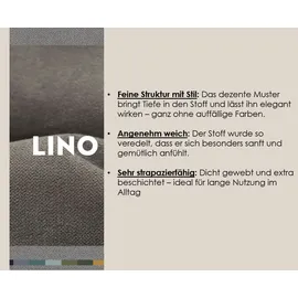 TRENDMANUFAKTUR Ecksofa Amazing II Cord 2-Sitzer Grau