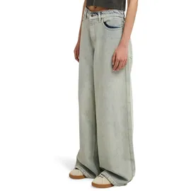 Element Weite Jeans ELEMENT "365 Wide", Damen, Gr. 27S, ash bleach wash, Obermaterial: 75% Walkfrottier, 25% Walkfrottier;, Jeans