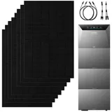 Anker Balkonkraftwerk Anker Solix 4000W PV Komplettset mit Solarbank 4 E5000 Pro, 2500 W, (Set, 8-St., Ohne/Mit BP5000 Erweiterungsakku), mit 2500W Ausgangsleistung, IP66 schwarz