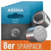 Absina 8X CR1/3N Batterie Lithium 3V - Batterie CR11108