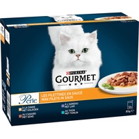 12x85g Gourmet Perle Gemischte Auswahl Erlesene Streifen in Sauce Katzenfutter nass