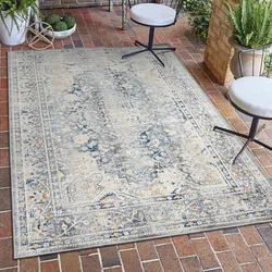 Teppich MY HOME "»Arik«" Gr. 5, grau, B:200cm H:4mm L:300cm, Kunstfaser, Teppiche, Orient-Optik, Bordüre, Kurzflor, pflegeleicht, In-und Outdoor geeignet