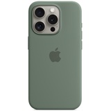 Apple Silikon Case mit MagSafe für iPhone 15 Pro Zypresse