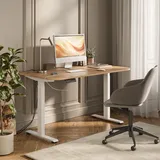 Vicco Schreibtisch Elevate, 140 x 80 cm 2 Motoren, Model 58658 - Weiß/Braun