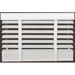 DZHTUF Weiße Jalousette Echtholz,Venezianische Jalousie,50mm Lamellen,120x150cm/130x180cm,Jalousien,Holz jalousien Fenster innen,Verdunkelungsrollo,Venezianische Jalousie,W×H-50x100cm/20x39in