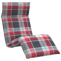 VidaXL Sonnenliege Klappbar Rot Karomuster 175x54x8,5 cm Oxford-Gewebe
