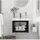 vidaXL Badezimmer Wand-Waschtischgestell Schwarz 40x38x31 cm Eisen