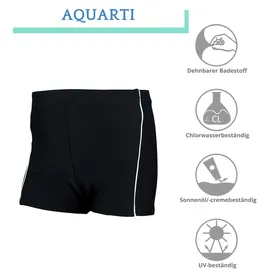 Aquarti Gestreifte Badehose Schwarz/Weiß 158