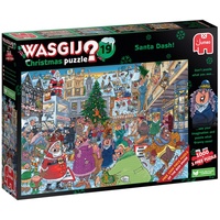 JUMBO Spiele Jumbo Wasgij Christmas 19, Santa Dash, Comic-Puzzle, 1000 Teile (+1 free Puzzle)