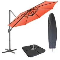 Svita Ampelschirm 3m Set Haube Gewichte Garten Outdoor 360°