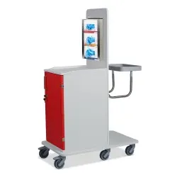 ETERNASOLID MULTICART Hygienewagen T12 mit festem Abfallsammler 92218-RO , Farbe: rot