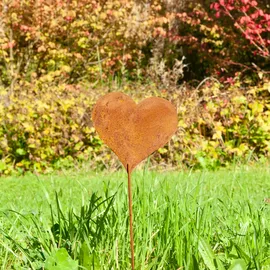 Cepewa Gartenstecker Herz 35 cm Braun