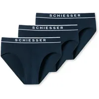 SCHIESSER Herren 3 Pack Bio Baumwolle - 95/5 Organic Cotton Webgummibund mit kontraststarken SCHIESSER-Logo