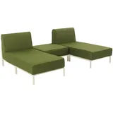 Oviala Gartensofa 128 x 78 x 144 cm Grün