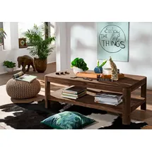 MASSIVMOEBEL24.DE Couchtisch Sheesham 120x70x45 smoked cherry gebeizt, Toronto 105