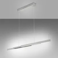 Knapstein LED-Hängeleuchte Lara, 134 cm, ausziehbar, nickel