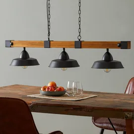 EGLO Oldbury 3-flg. 118 cm rund schwarz/braun