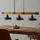 EGLO Oldbury 3-flg. 118 cm rund schwarz/braun