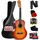Pyle Audio Pyle 3/4 Konzertgitarre für Kinder & Anfänger – Junior Gitarren-Set, 91 cm, Nylonsaiten, inkl. Tasche, Gurt, Plektren, Ersatzsaiten & Reinigungstuch, Cherry Burst