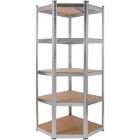 Arebos Eckregal Schwerlastregal 180 x 70 x 70 cm 875 kg Kellerregal Steckregal Verzinkt