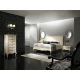 JVmoebel Schlafzimmer-Set Elegantes Schlafzimmermöbel-Set aus hochwertigem Holz in Weiß, (4-tlg), Made in Europa weiß