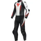 Dainese Laguna Seca 5 Herren Motorrad Kombi 52 Zweiteiler schwarz-weiß-lavarot