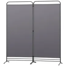 Angel Living Paravent 2 Teilig klappbarer Raumteiler, freistehende Sichtschutzwand (2 St), ür Büro, Balkon, Schlafzimmer und Garten, 162x180cm grau
