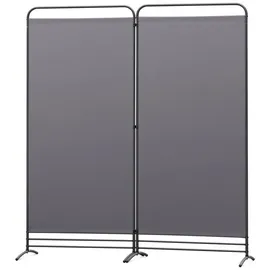 Angel Living Paravent 2 Teilig klappbarer Raumteiler, freistehende Sichtschutzwand (2 St), ür Büro, Balkon, Schlafzimmer und Garten, 162x180cm grau