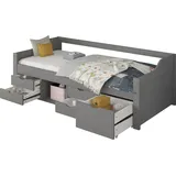 Home Deluxe Kinderbett COSMOS 90 x 200 cm Holz grau