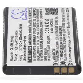 AccuCell Gigaset GL590 3,7V 800 mAh 1 St.