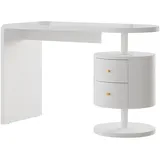 Vicco Schminktisch Lara Weiß Hochglanz 120 cm mit 2 Schubladen