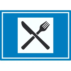 HB-Druck Autobahngasthaus Symbol Aufkleber A9 (37x52mm)