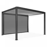 Oviala Pergola, Grau, Metall, Rechteckig, 290.4x250x397.5 cm, Sonnen- & Sichtschutz, Pavillons & Pergolas