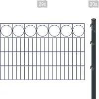 Arvotec Doppelstabmattenzaun »ESSENTIAL 80 zum Einbetonieren "Ring" mit Zierleiste«, Zaunhöhe 80 cm, Zaunlänge 2 - 60 m 10996661-0 anthrazit H/L: 80 cm x 58 m