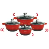 Cheffinger Topf-Set 8-tlg. 4 x Kochtopf 20 cm + 24 cm + 28 cm + 32 cm