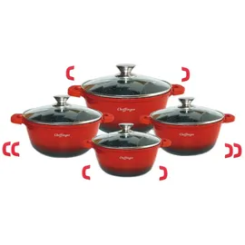 Cheffinger Topf-Set 8-tlg. 4 x Kochtopf 20 cm + 24 cm + 28 cm + 32 cm
