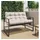 vidaXL Gartenbank 110 x 113 x 0 cm Schwarz