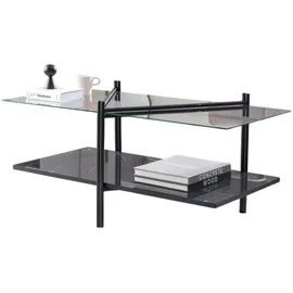 xl moebel gmbh Couchtisch Schwarz Marmor 49 x 50 x 129 cm